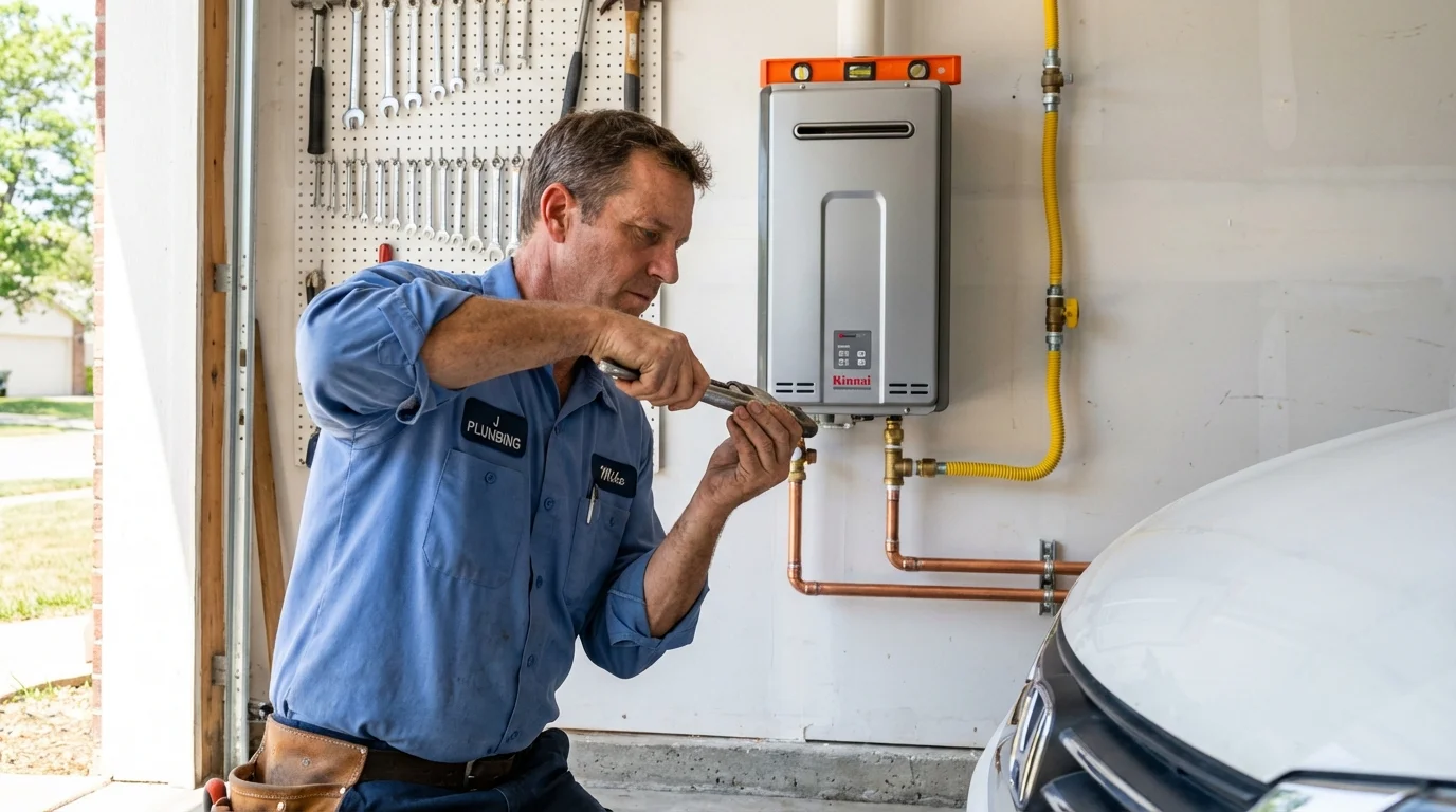 Tankless water heater installation by a Johns Plumbing LLC plumber in Sanibel